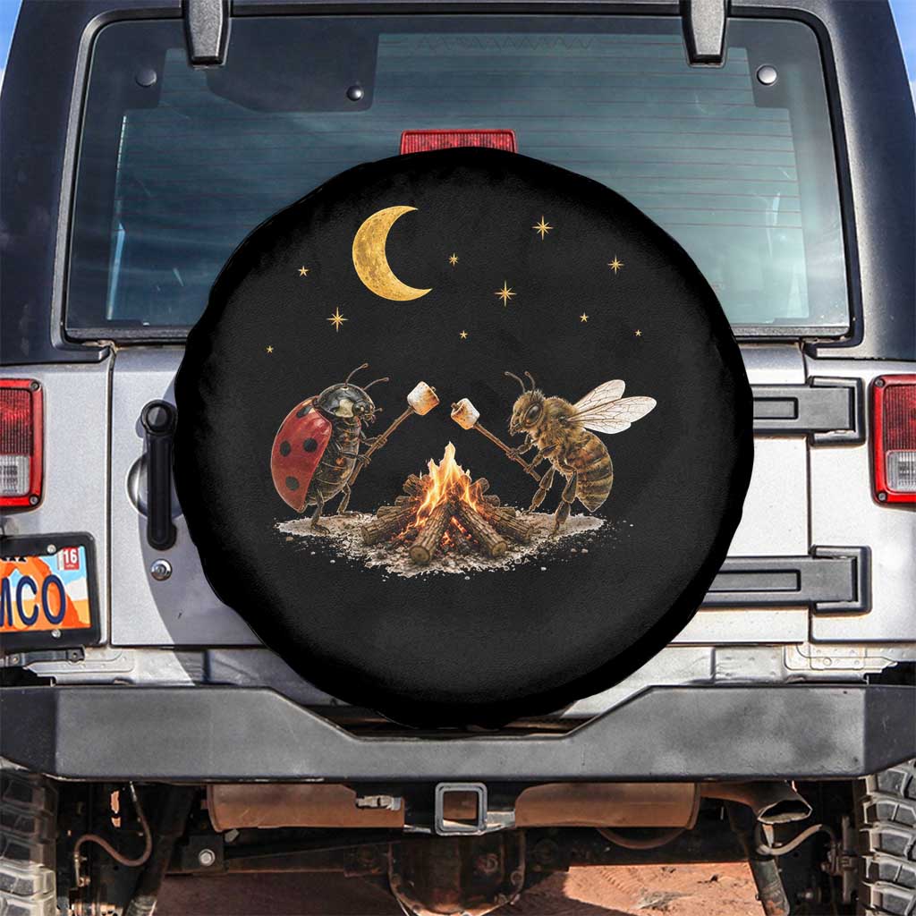 Bee And Ladybug Campfire Spare Tire Cover Cottagecore Gift