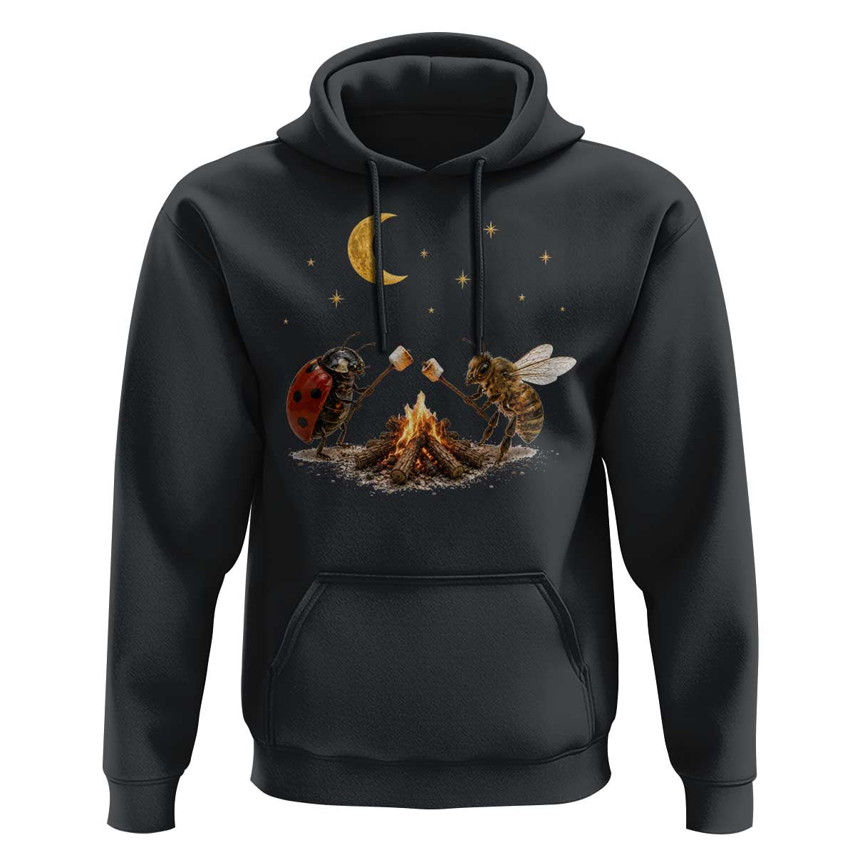 Bee And Ladybug Campfire Hoodie Cottagecore Gift