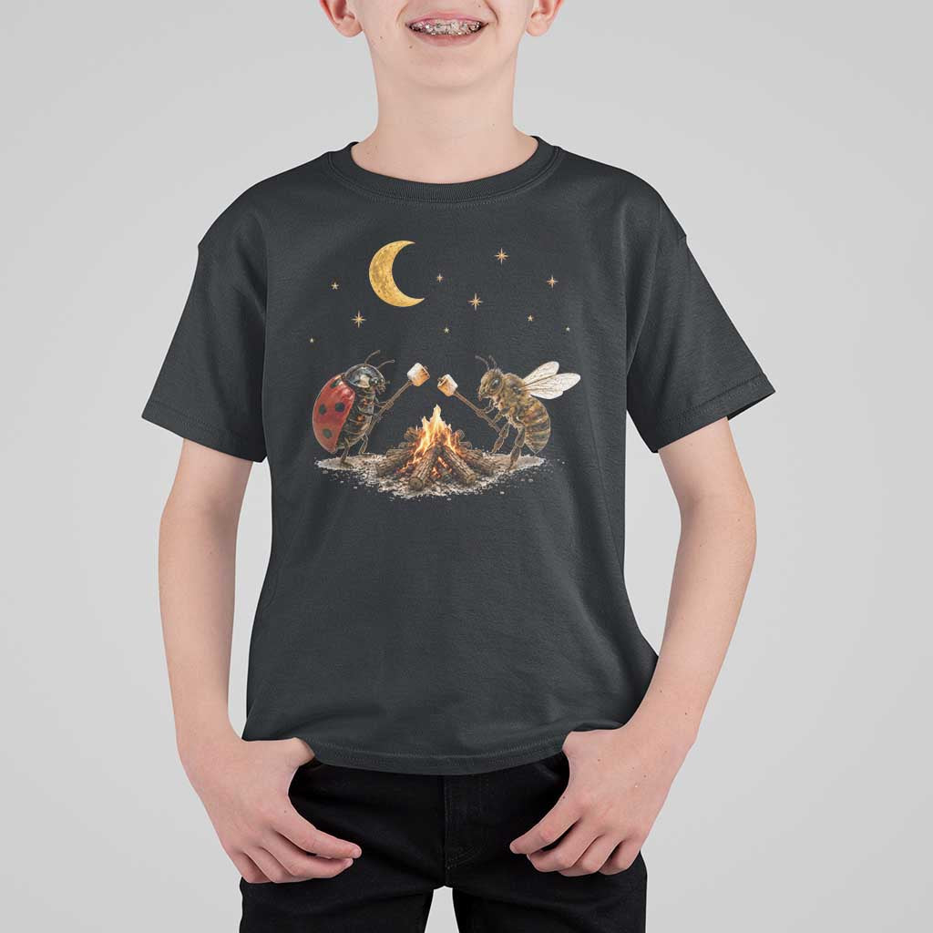 Bee And Ladybug Campfire T Shirt For Kid Cottagecore Gift
