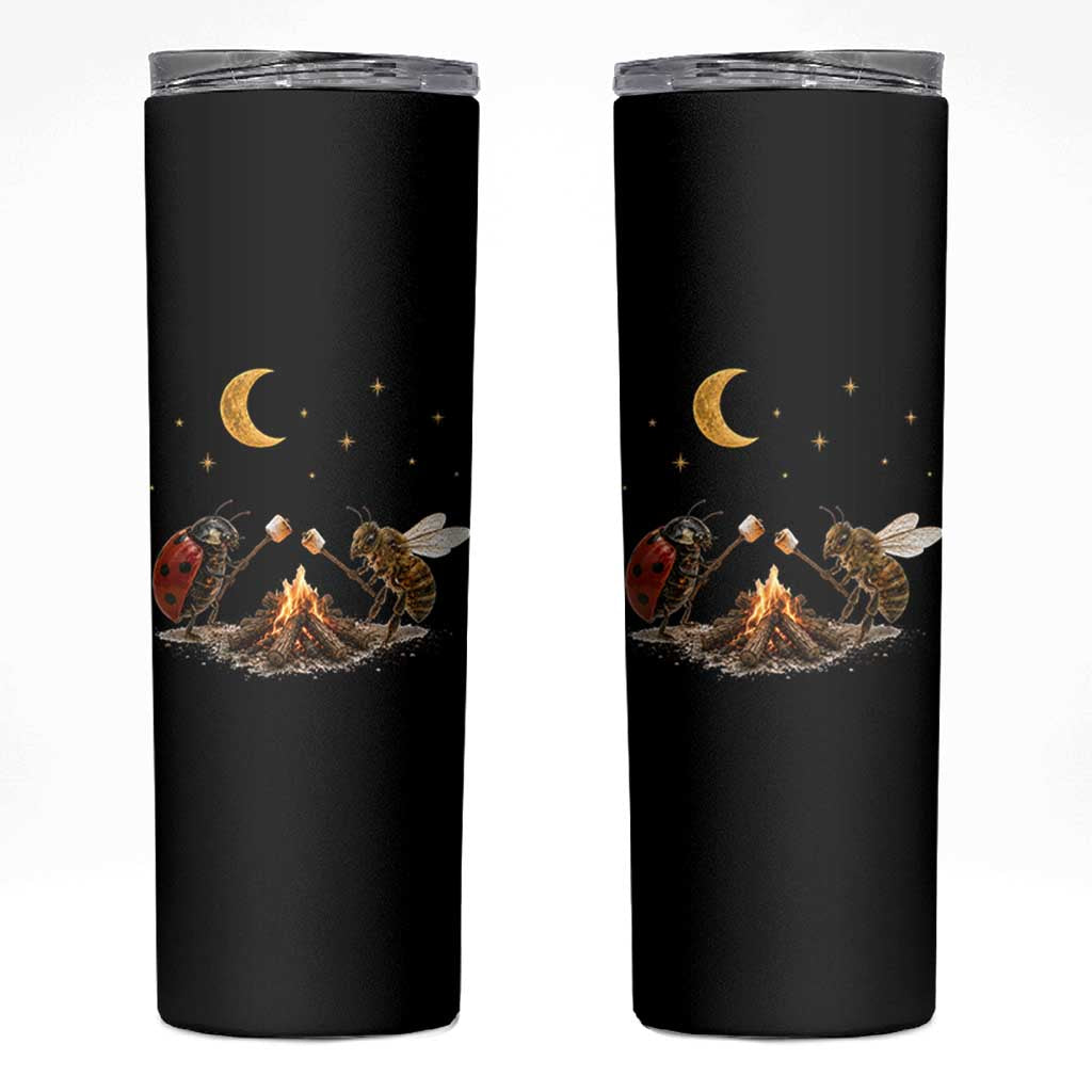 Bee And Ladybug Campfire Skinny Tumbler Cottagecore Gift