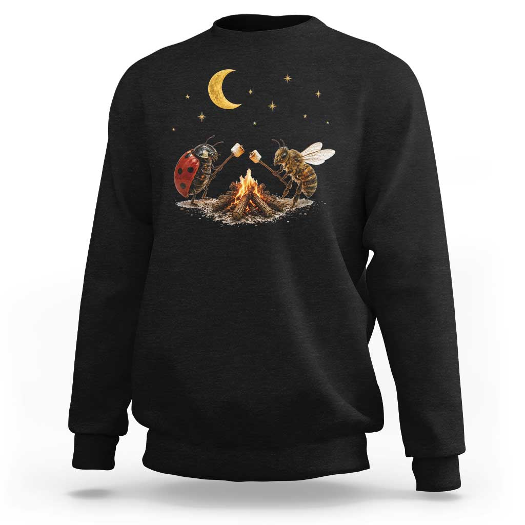 Bee And Ladybug Campfire Sweatshirt Cottagecore Gift