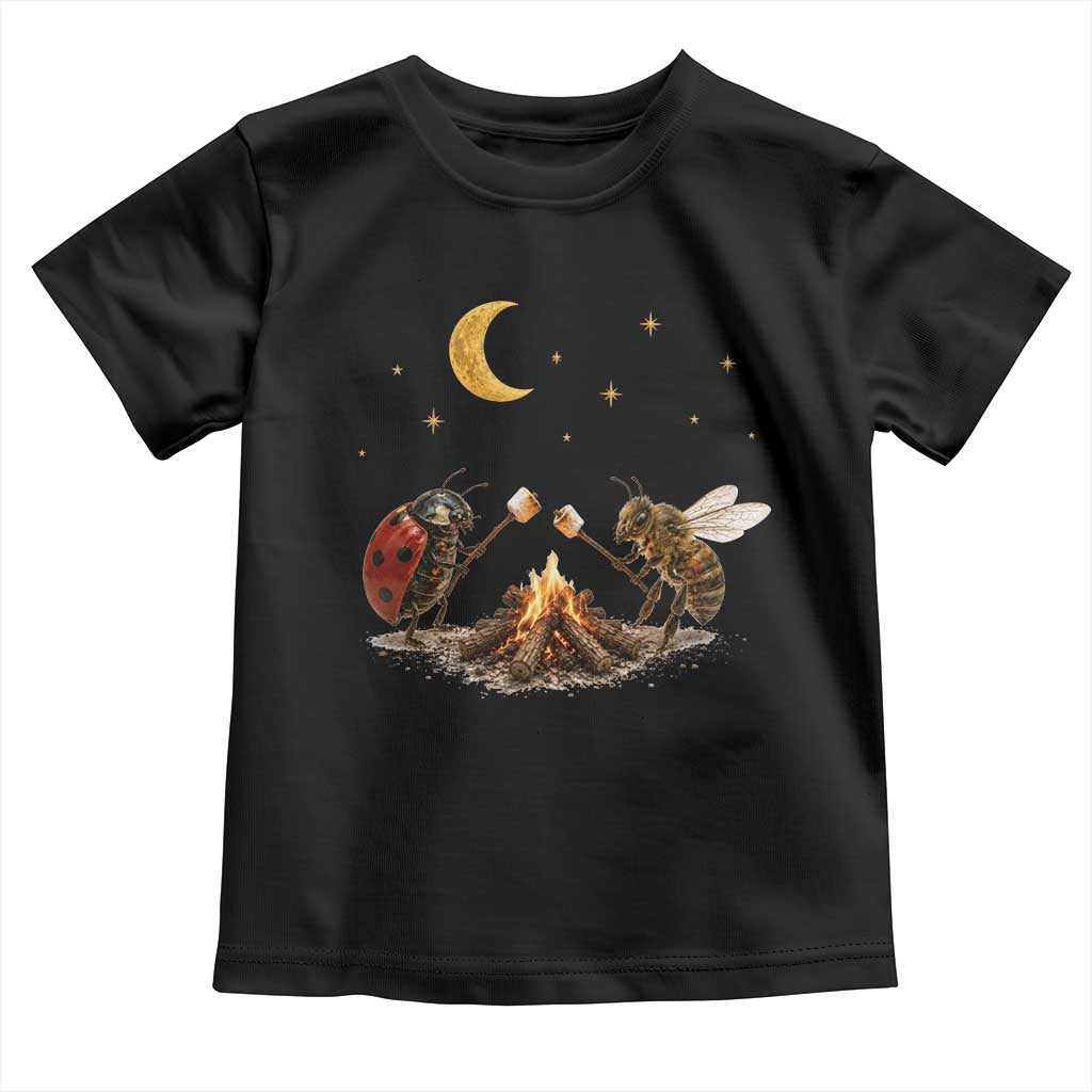 Bee And Ladybug Campfire Toddler T Shirt Cottagecore Gift
