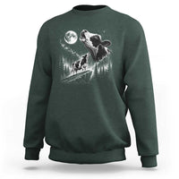 Cow Howling at Moon Vintage 90s Graphic Sweatshirt Retro Farm Animal Country Western Gift