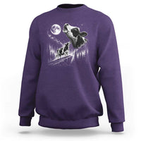 Cow Howling at Moon Vintage 90s Graphic Sweatshirt Retro Farm Animal Country Western Gift