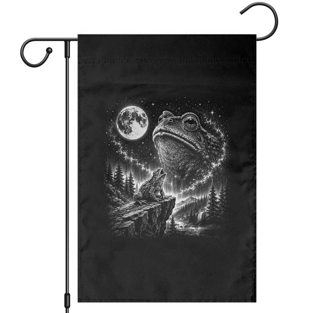 Frog Moon Garden Flag Vintage 90s Frog Howling to Moon Parody Meme
