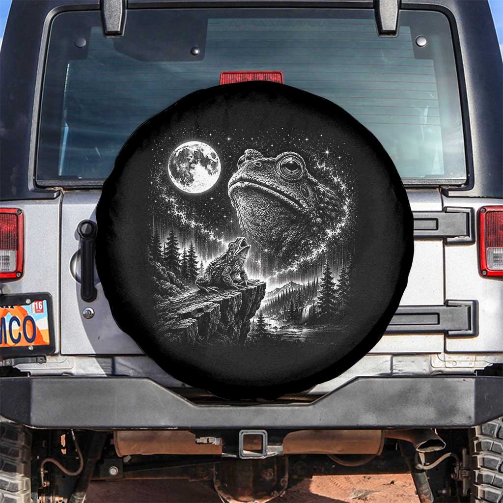 Frog Moon Spare Tire Cover Vintage 90s Frog Howling to Moon Parody Meme