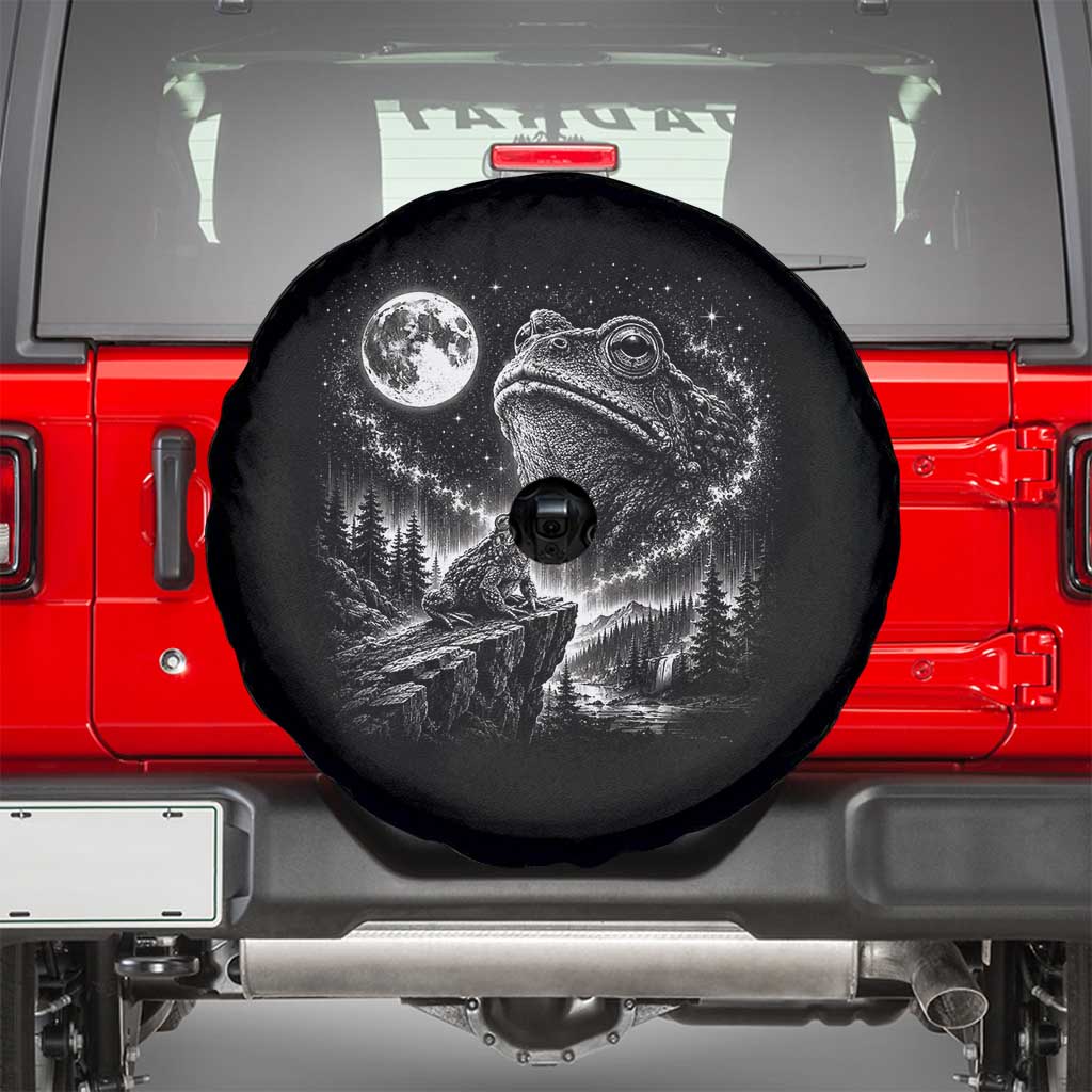 Frog Moon Spare Tire Cover Vintage 90s Frog Howling to Moon Parody Meme