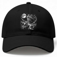 Frog Moon Baseball Cap Vintage 90s Frog Howling to Moon Parody Meme