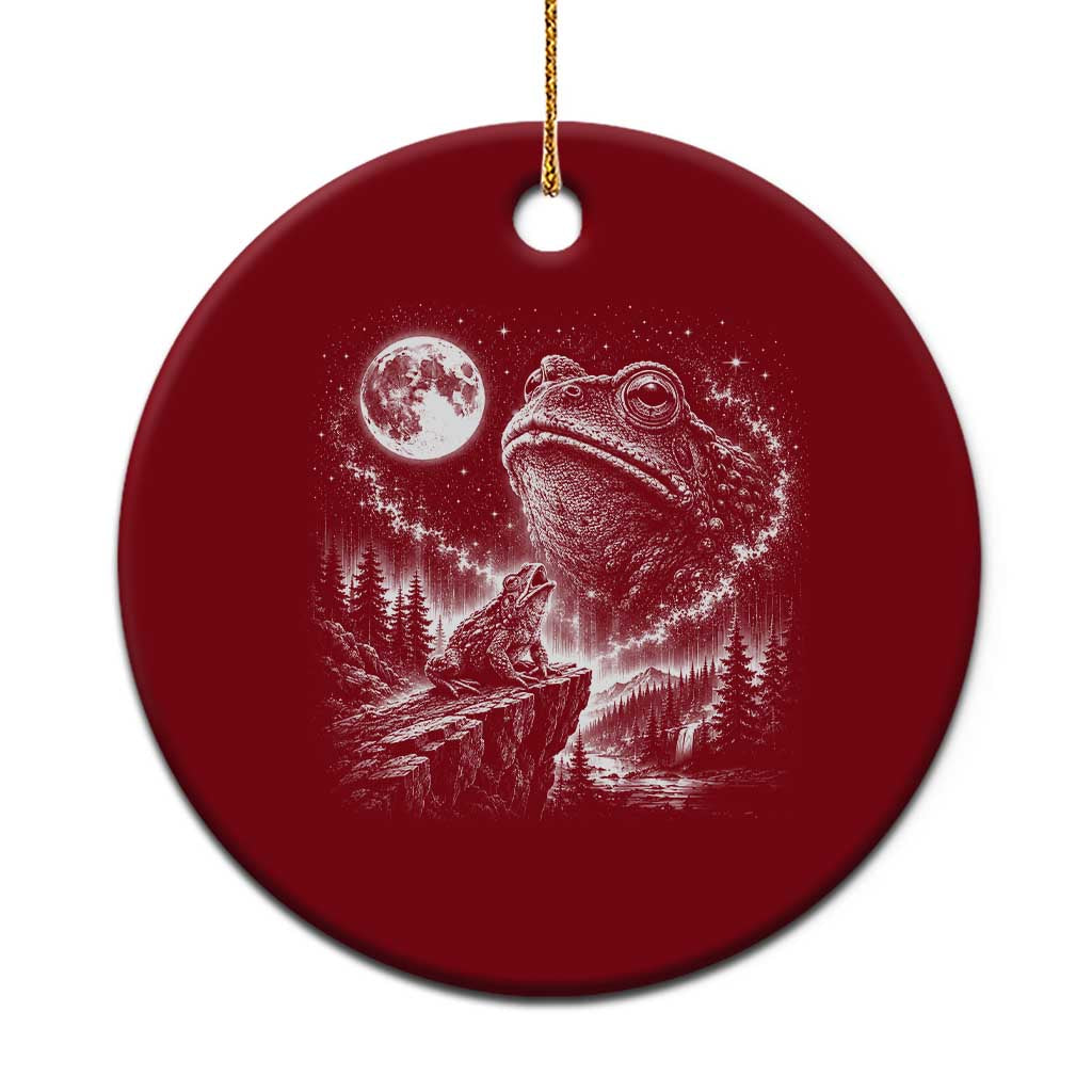 Frog Moon Ceramic Ornament Vintage 90s Frog Howling to Moon Parody Meme