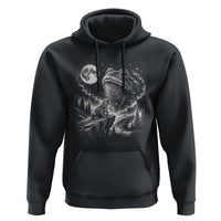 Frog Moon Hoodie Vintage 90s Frog Howling to Moon Parody Meme