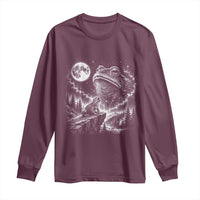Frog Moon Long Sleeve Shirt Vintage 90s Frog Howling to Moon Parody Meme