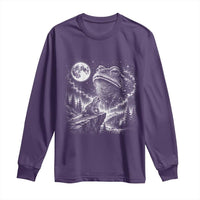 Frog Moon Long Sleeve Shirt Vintage 90s Frog Howling to Moon Parody Meme