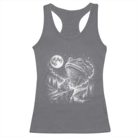 Frog Moon Racerback Tank Top Vintage 90s Frog Howling to Moon Parody Meme
