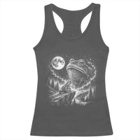 Frog Moon Racerback Tank Top Vintage 90s Frog Howling to Moon Parody Meme