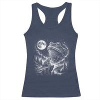 Frog Moon Racerback Tank Top Vintage 90s Frog Howling to Moon Parody Meme