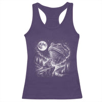 Frog Moon Racerback Tank Top Vintage 90s Frog Howling to Moon Parody Meme