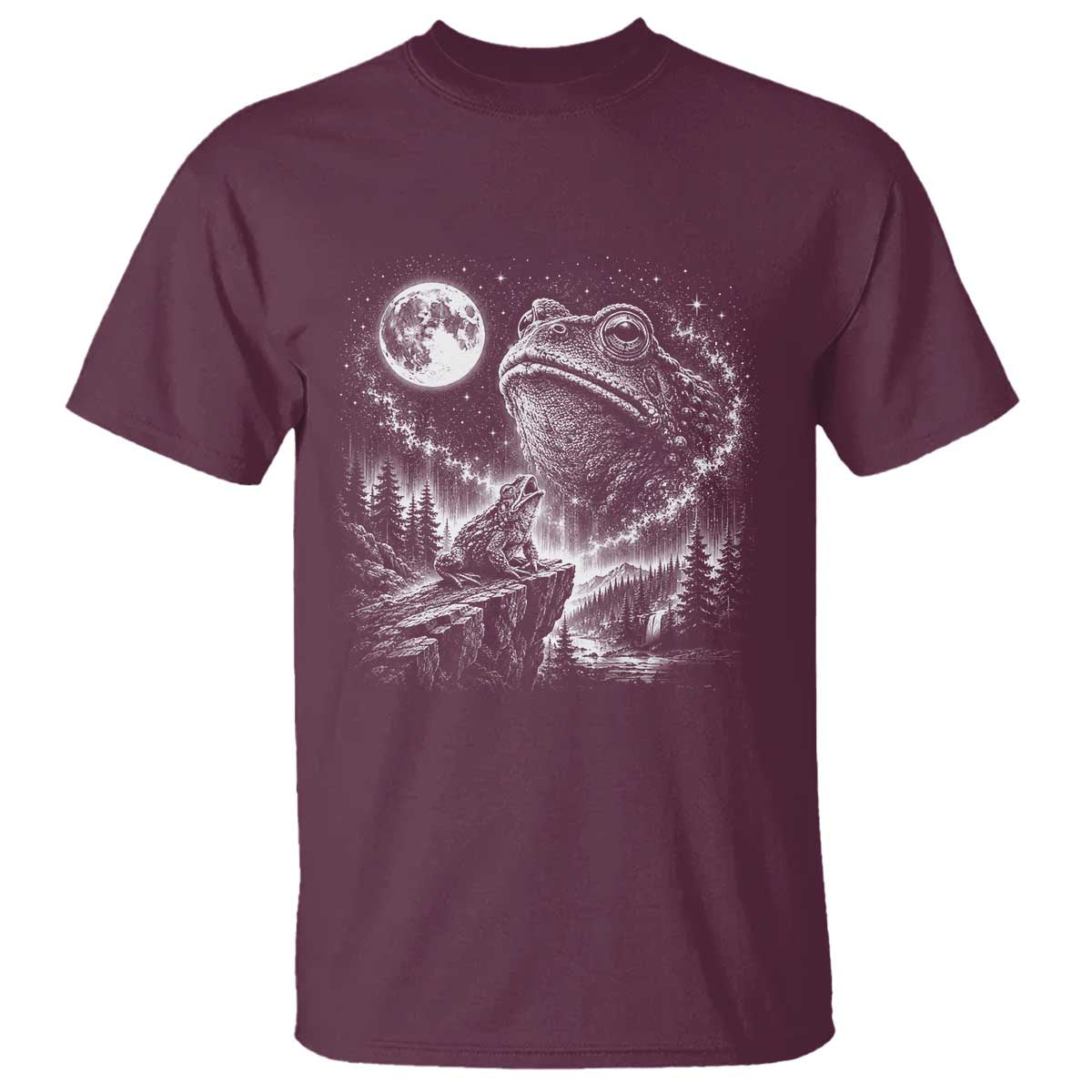 Frog Moon T Shirt Vintage 90s Frog Howling to Moon Parody Meme