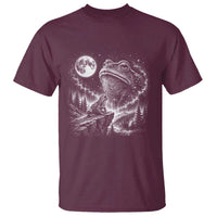 Frog Moon T Shirt Vintage 90s Frog Howling to Moon Parody Meme