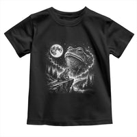 Frog Moon Toddler T Shirt Vintage 90s Frog Howling to Moon Parody Meme