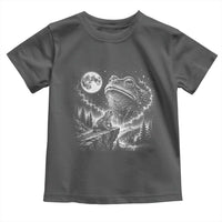 Frog Moon Toddler T Shirt Vintage 90s Frog Howling to Moon Parody Meme