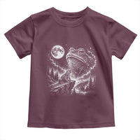 Frog Moon Toddler T Shirt Vintage 90s Frog Howling to Moon Parody Meme