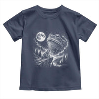 Frog Moon Toddler T Shirt Vintage 90s Frog Howling to Moon Parody Meme