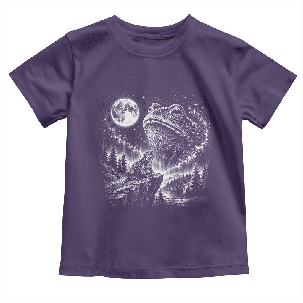 Frog Moon Toddler T Shirt Vintage 90s Frog Howling to Moon Parody Meme