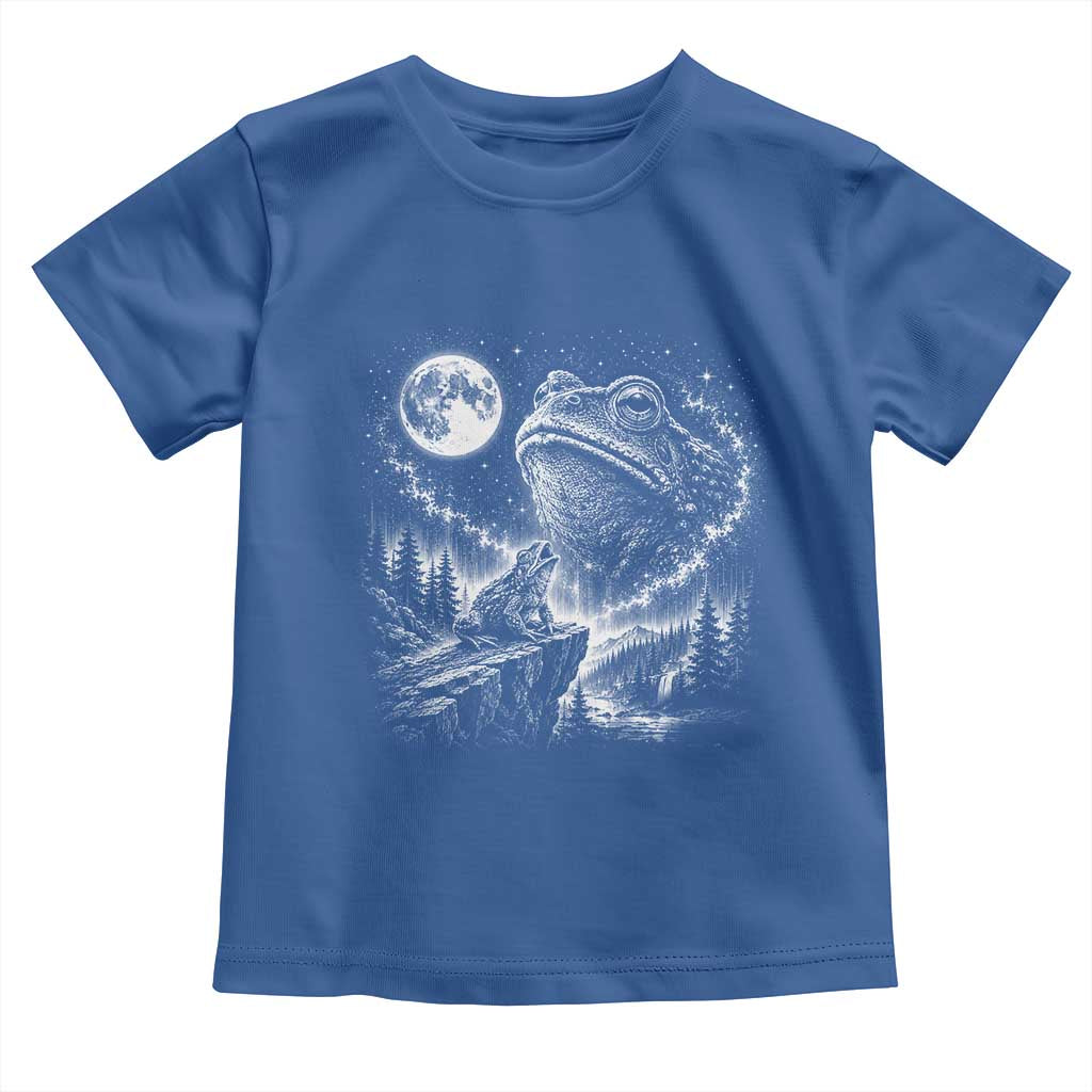 Frog Moon Toddler T Shirt Vintage 90s Frog Howling to Moon Parody Meme