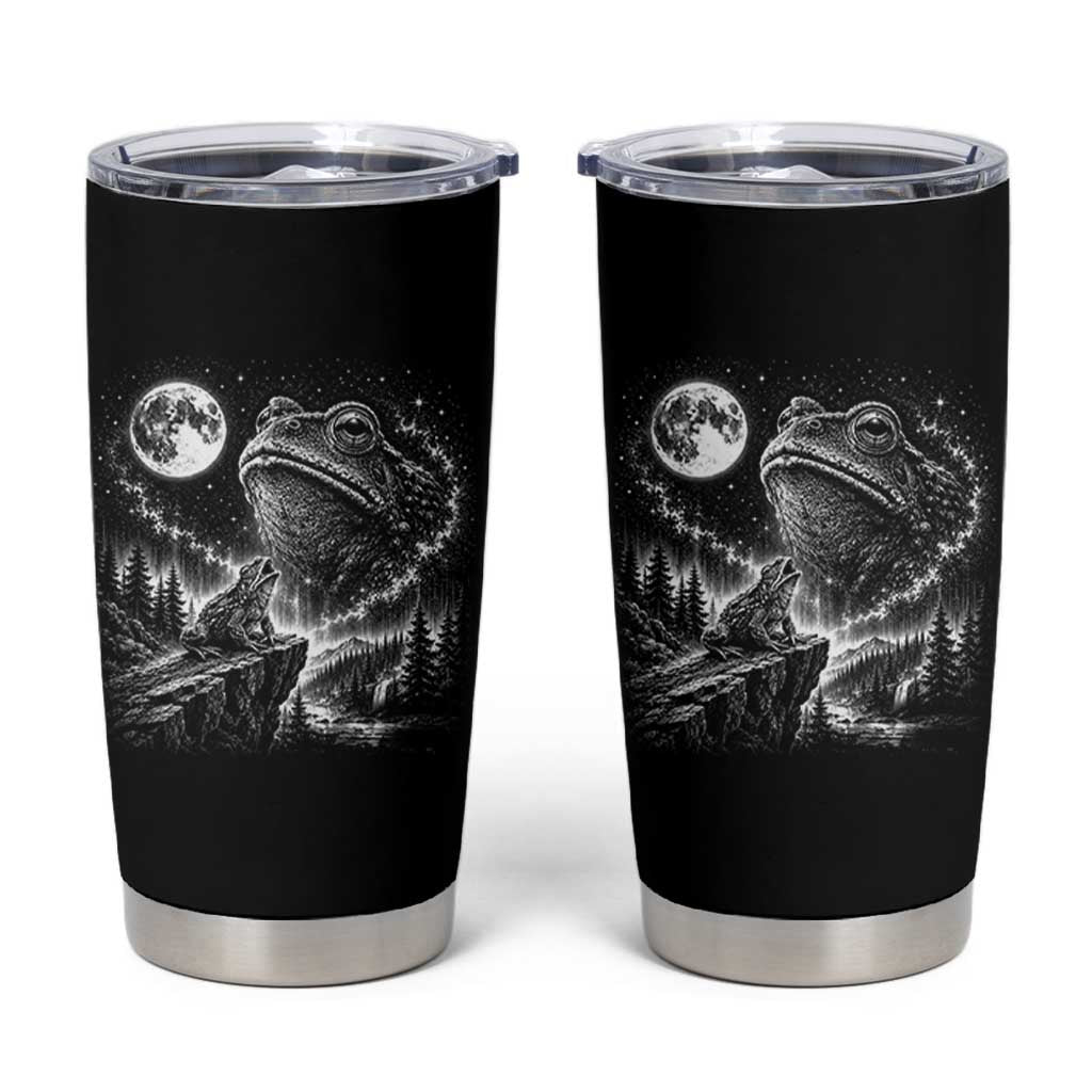 Frog Moon Tumbler Cup Vintage 90s Frog Howling to Moon Parody Meme