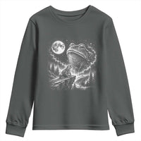 Frog Moon Youth Sweatshirt Vintage 90s Frog Howling to Moon Parody Meme