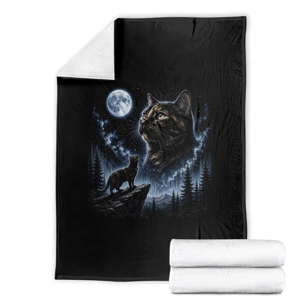 Tortoiseshell Cat Howling To The Moon Throw Blanket Tortie Cat Lover 90s Retro