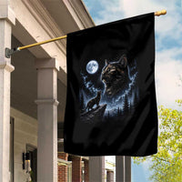 Tortoiseshell Cat Howling To The Moon Garden Flag Tortie Cat Lover 90s Retro