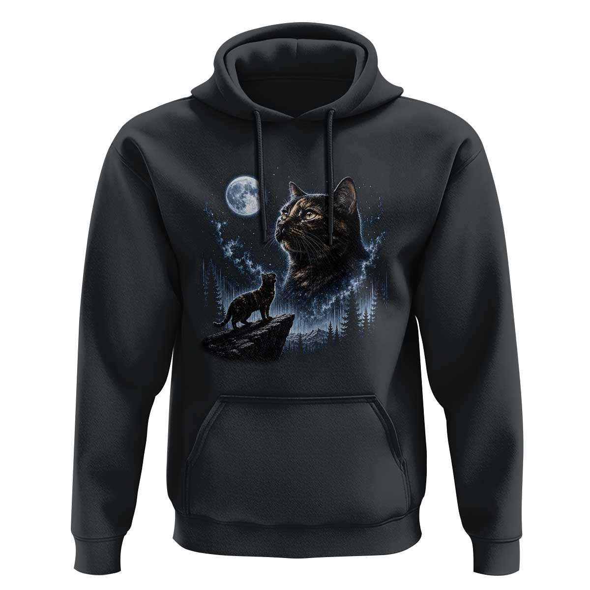 Tortoiseshell Cat Howling To The Moon Hoodie Tortie Cat Lover 90s Retro