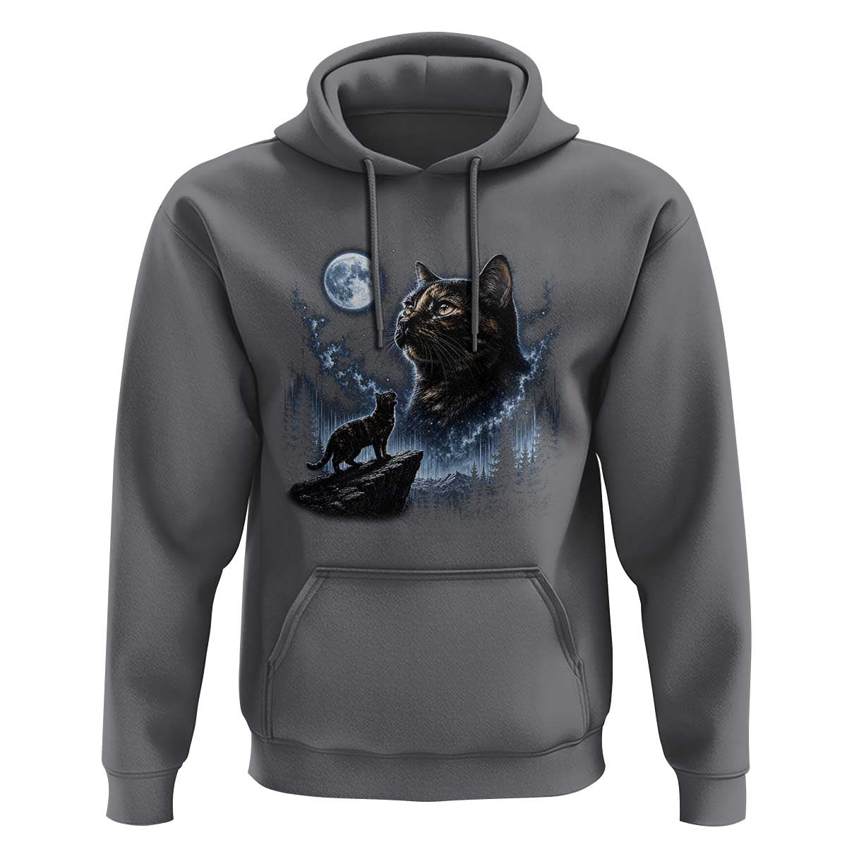 Tortoiseshell Cat Howling To The Moon Hoodie Tortie Cat Lover 90s Retro