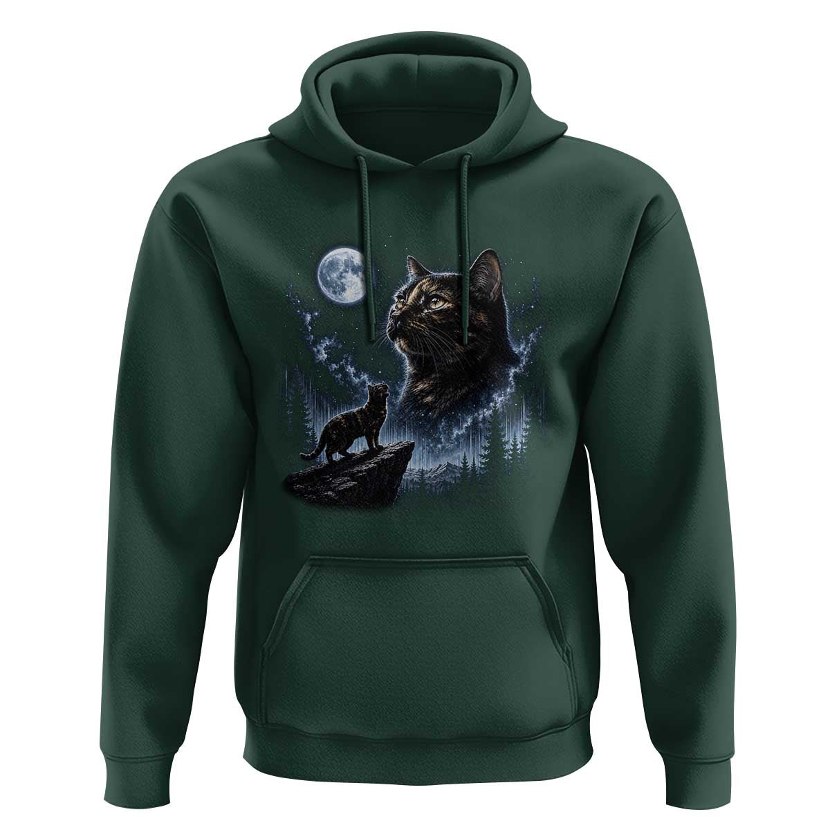Tortoiseshell Cat Howling To The Moon Hoodie Tortie Cat Lover 90s Retro