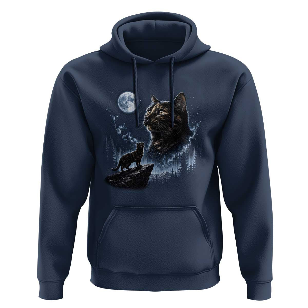 Tortoiseshell Cat Howling To The Moon Hoodie Tortie Cat Lover 90s Retro