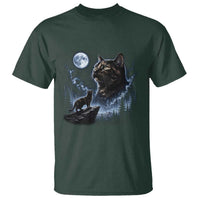 Tortoiseshell Cat Howling To The Moon T Shirt Tortie Cat Lover 90s Retro