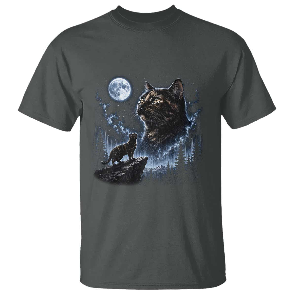 Tortoiseshell Cat Howling To The Moon T Shirt Tortie Cat Lover 90s Retro