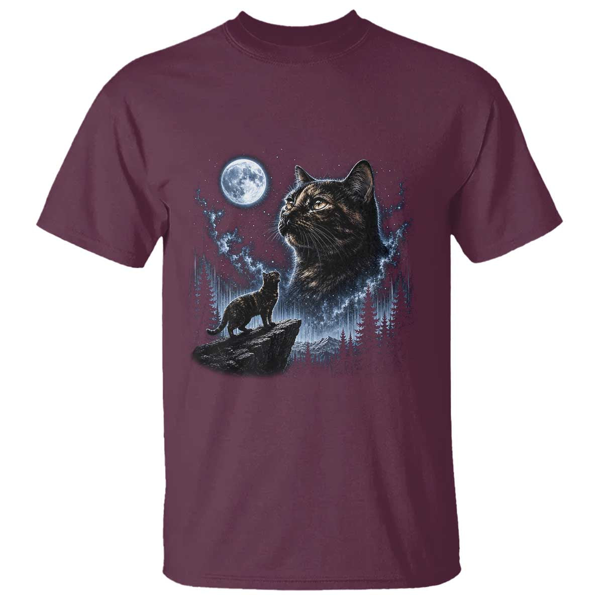 Tortoiseshell Cat Howling To The Moon T Shirt Tortie Cat Lover 90s Retro
