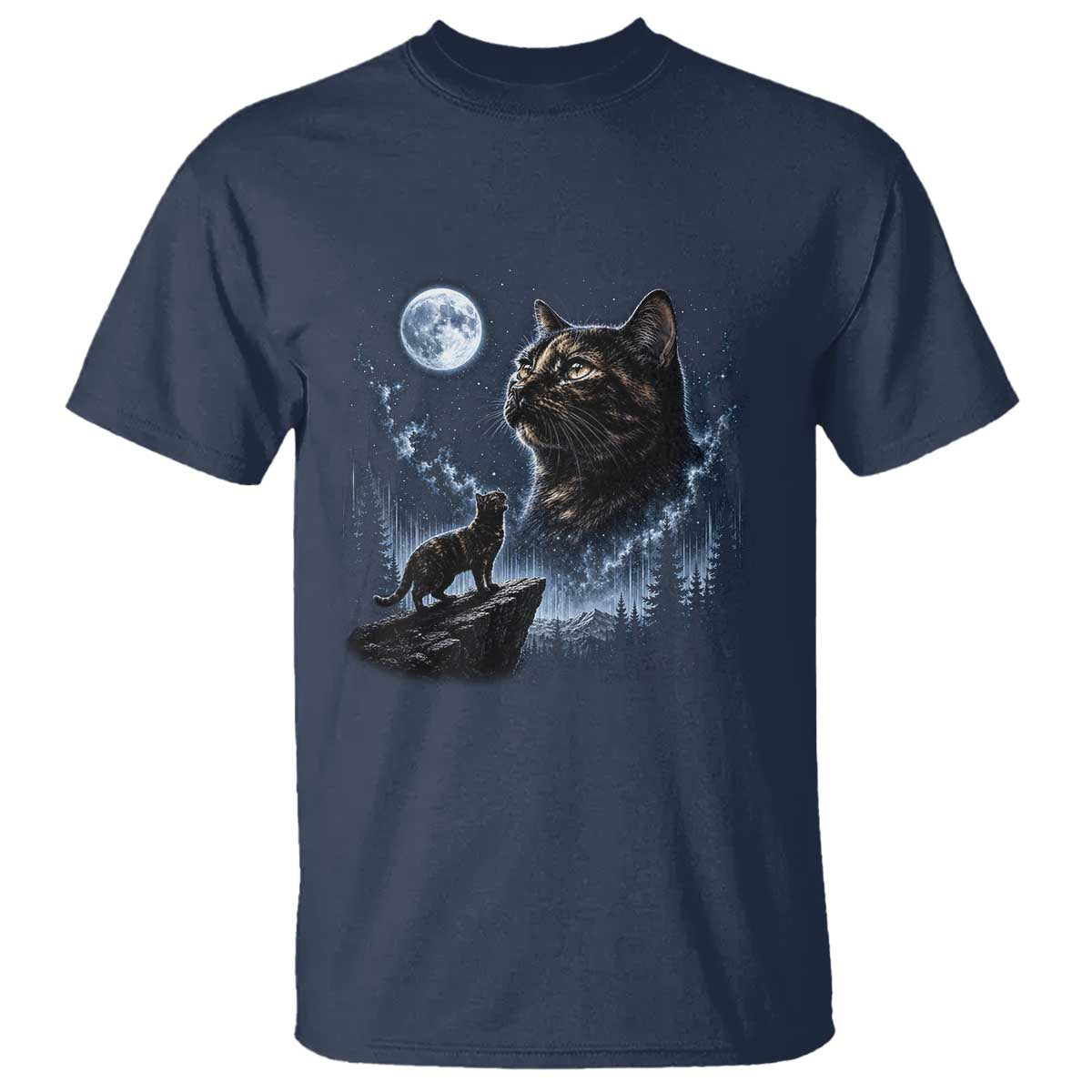 Tortoiseshell Cat Howling To The Moon T Shirt Tortie Cat Lover 90s Retro
