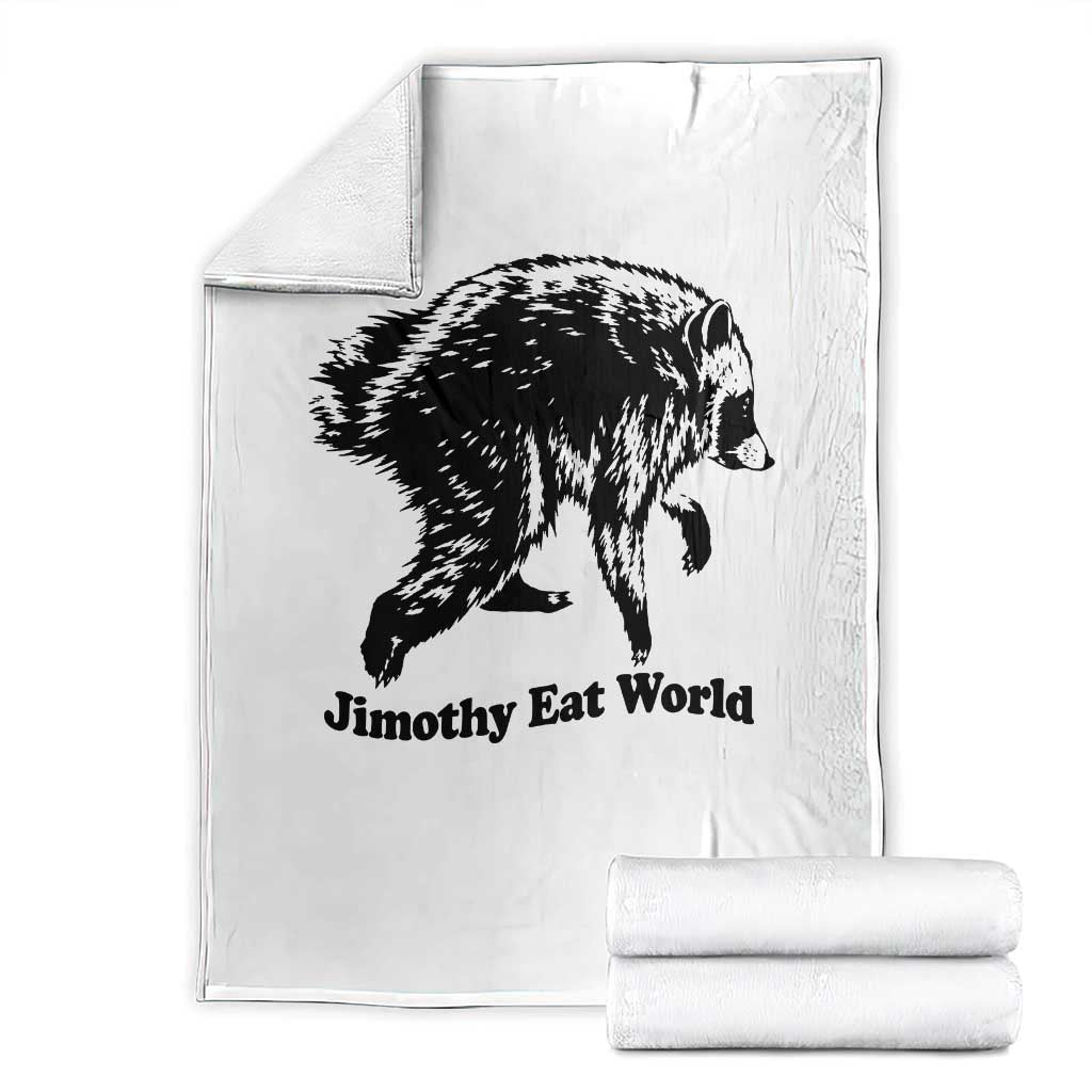 Jimothy Eat World Funny Viral Raccoon Seattle Trash Panda Throw Blanket