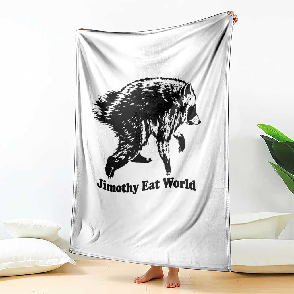 Jimothy Eat World Funny Viral Raccoon Seattle Trash Panda Throw Blanket