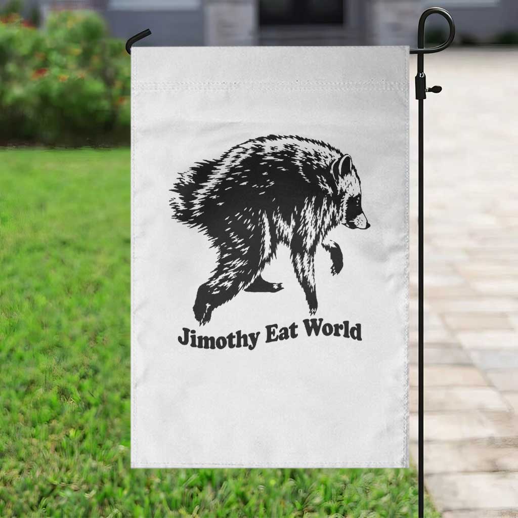 Jimothy Eat World Funny Viral Raccoon Seattle Trash Panda Garden Flag