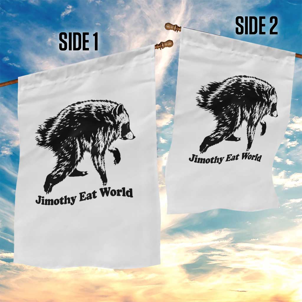 Jimothy Eat World Funny Viral Raccoon Seattle Trash Panda Garden Flag