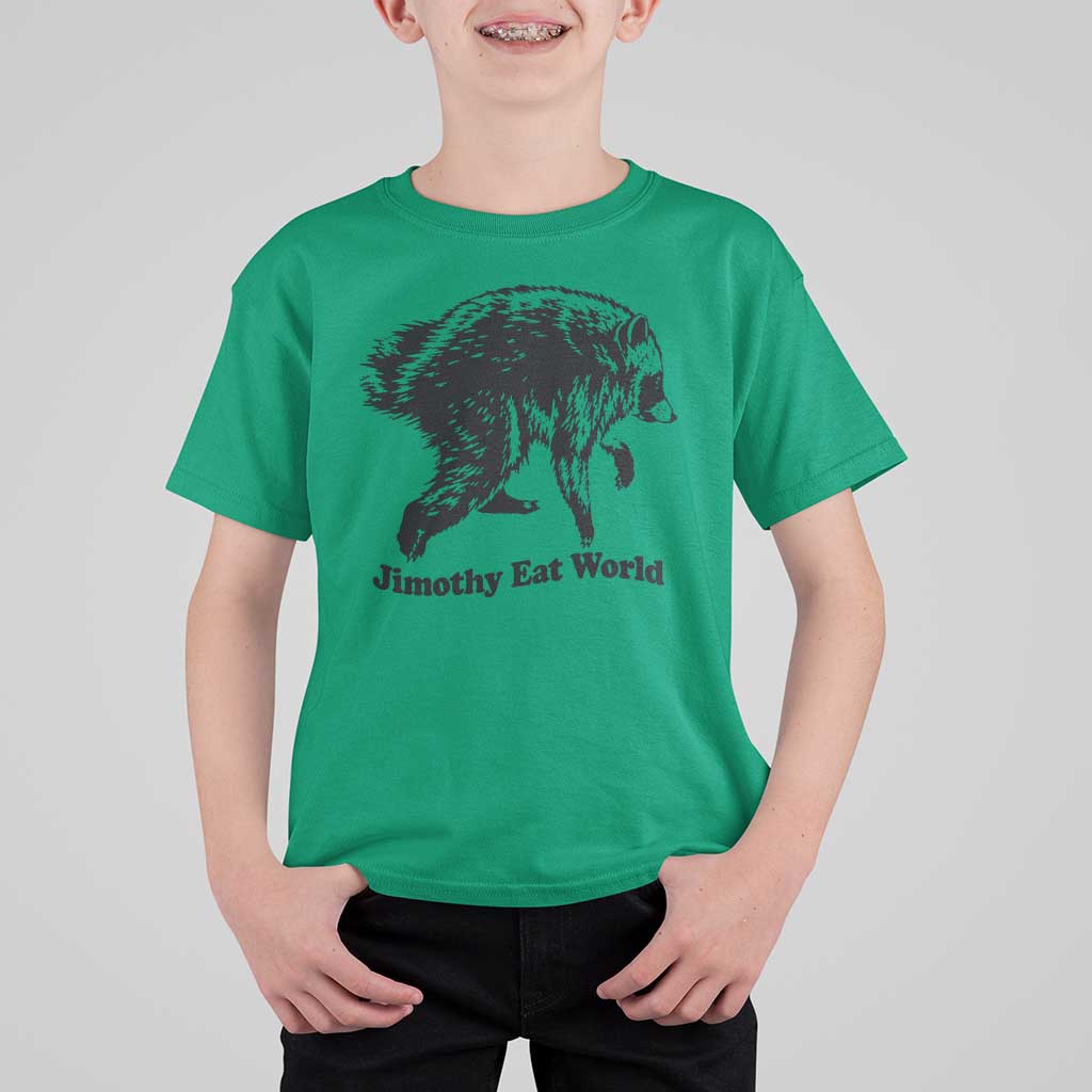 Jimothy Eat World Funny Viral Raccoon Seattle Trash Panda T Shirt For Kid