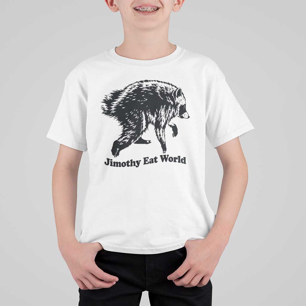 Jimothy Eat World Funny Viral Raccoon Seattle Trash Panda T Shirt For Kid