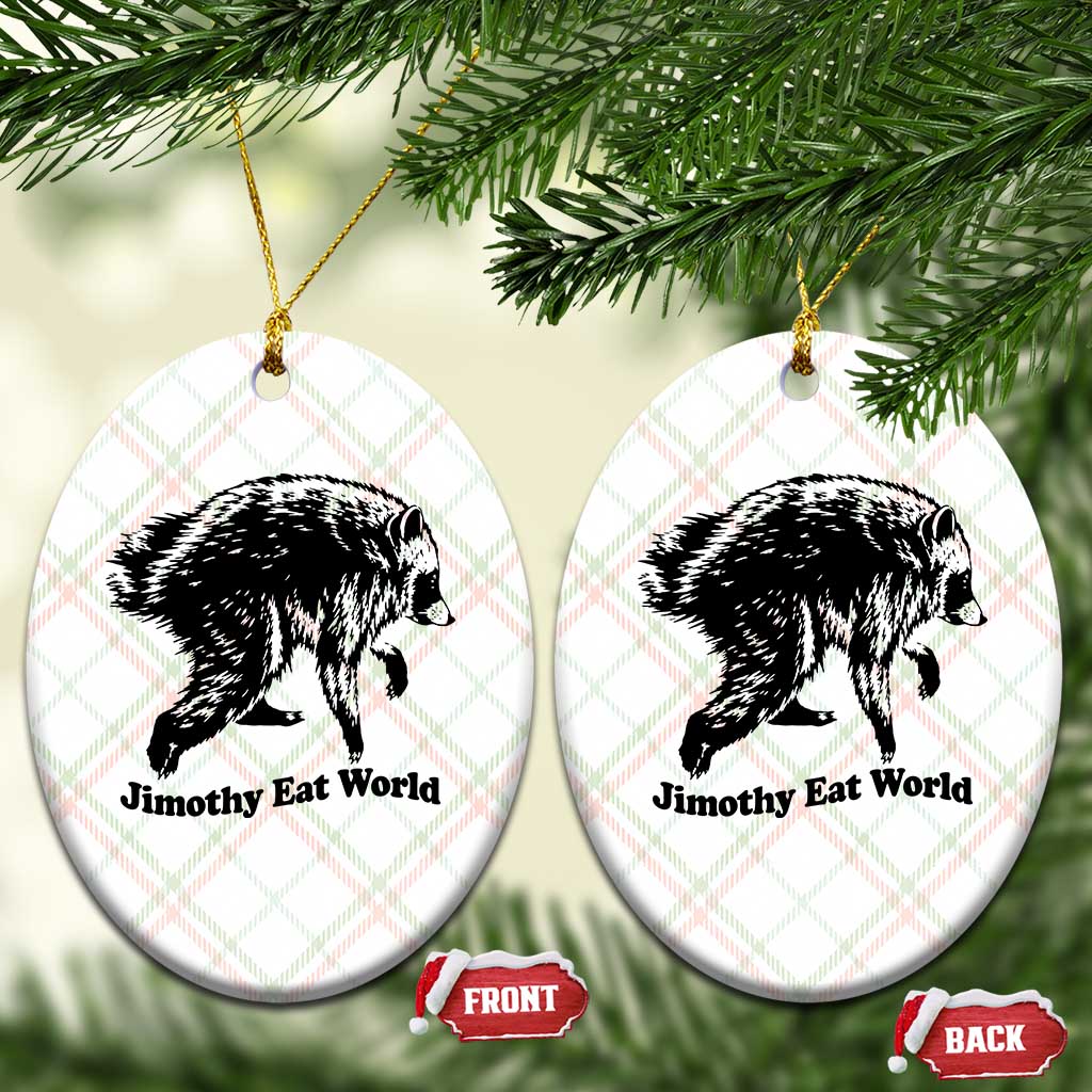 Jimothy Eat World Funny Viral Raccoon Seattle Trash Panda Ceramic Ornament