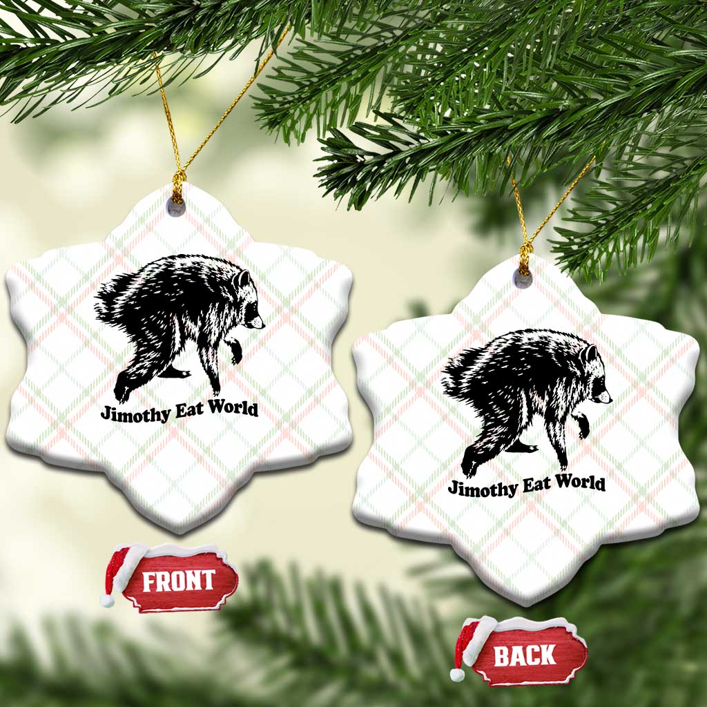 Jimothy Eat World Funny Viral Raccoon Seattle Trash Panda Ceramic Ornament