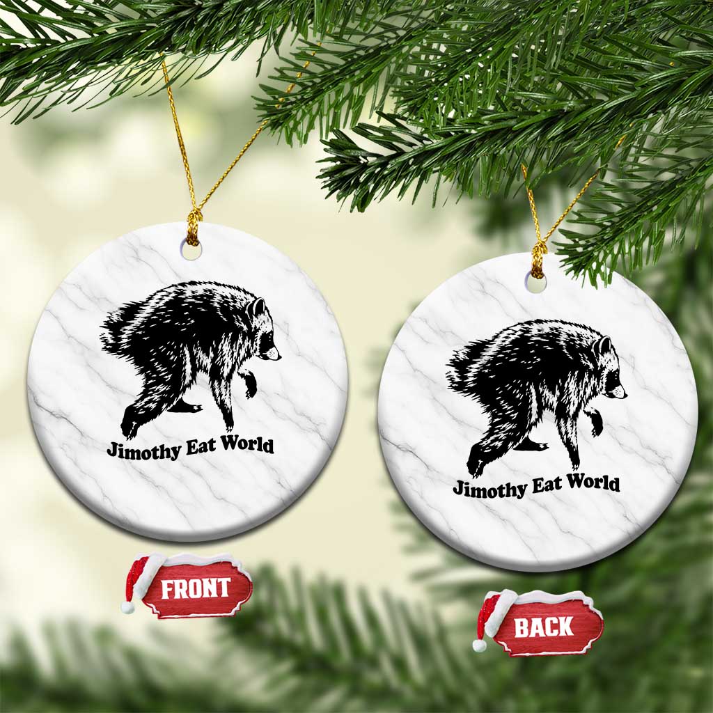 Jimothy Eat World Funny Viral Raccoon Seattle Trash Panda Ceramic Ornament