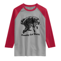 Jimothy Eat World Funny Viral Raccoon Seattle Trash Panda Raglan Shirt